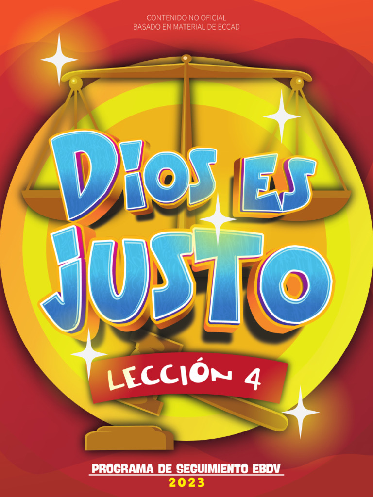 Ps E23 Lección 4 Dios Es Justo Pdf Pecado Dios