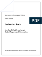 Leafcutter Ants - Open Response Scoring Guide