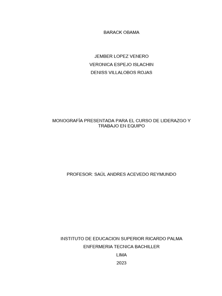 Vida y Liderazgo de Barack Obama | PDF | Barack Obama | Hillary Clinton