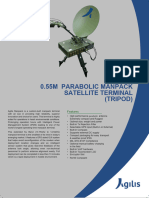 Agilis Parabolic Manpack Satellite Terminal Tripod Spec Sheet