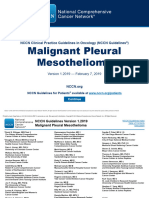 Malignant Pleural Mesothelioma. NCCN 2019