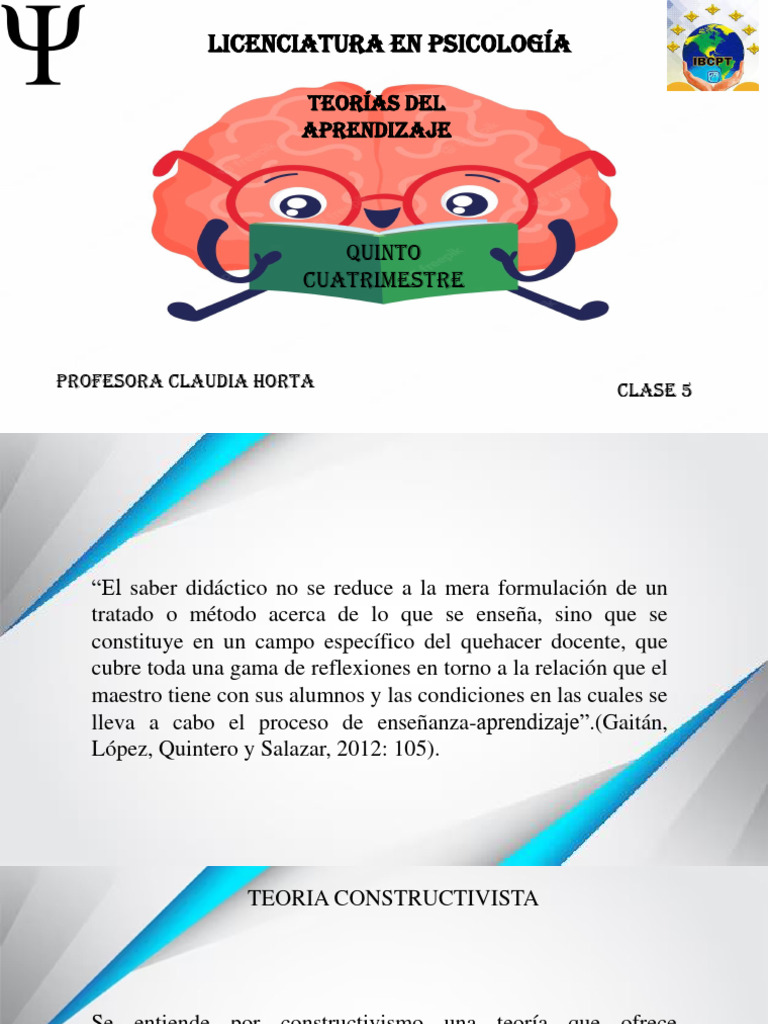 Teoría Constructivista en Psicología | PDF | Aprendizaje ...