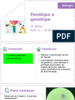 3 - Biologia - Genótipo_Fenótipo, Darwinismo, Eugenia, Casamento Consanguíneo e Bioética