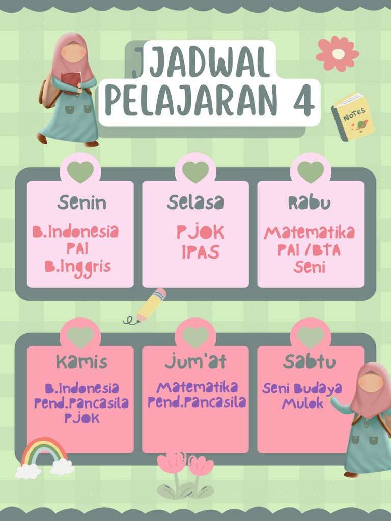 Roster Pelajaran | PDF | Seni & Disiplin Bahasa