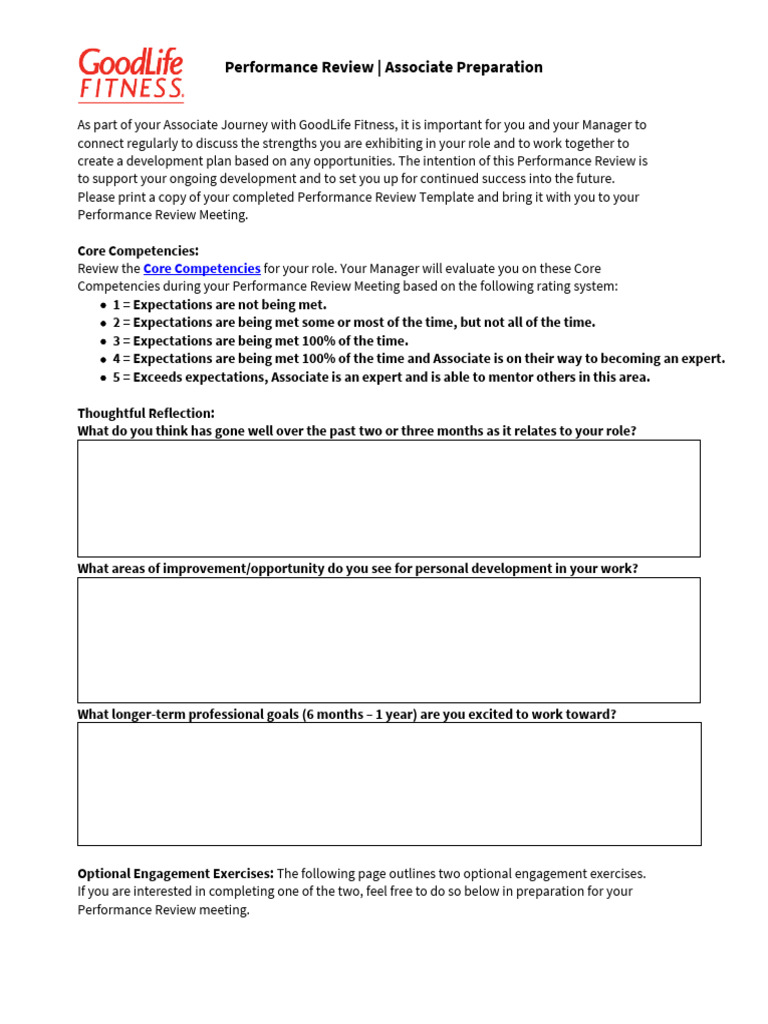 .Performance Review - Associate Preparation Document - 2023 | PDF ...