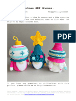 Happy Dolls Handmade - Gnome Xmas - SET 3 Ornament Gnomes - ENG
