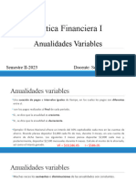 Matemática Financiera II - Anualidades Variables - Gradiente Aritmético