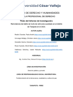 Reincidencia Del Delito de Hurto de Vehiculo en El Distrito de Tarapoto en El 2023