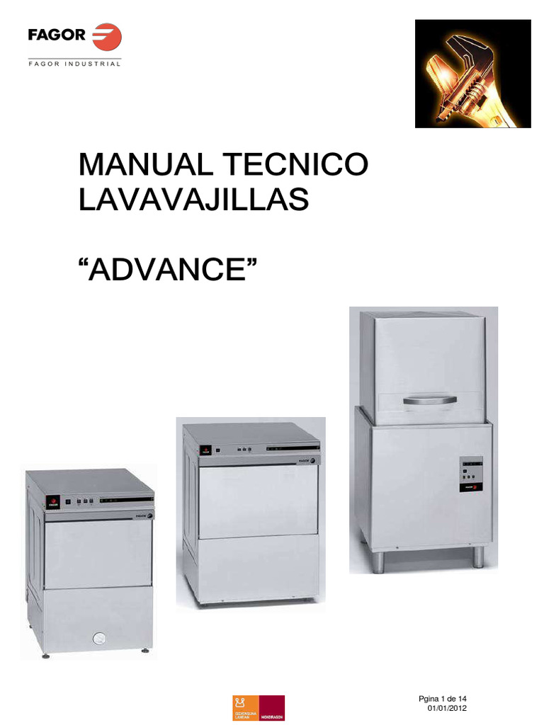 Manual Técnico Lavavajillas Fagor Advance | PDF | Lavavajillas | Diodo ...