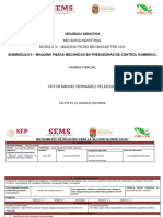 Secuencia Sub Ii Maquina Piezas Mecanicas en Fresadoras de Control Numerico 5a y 5b-1er Parcial