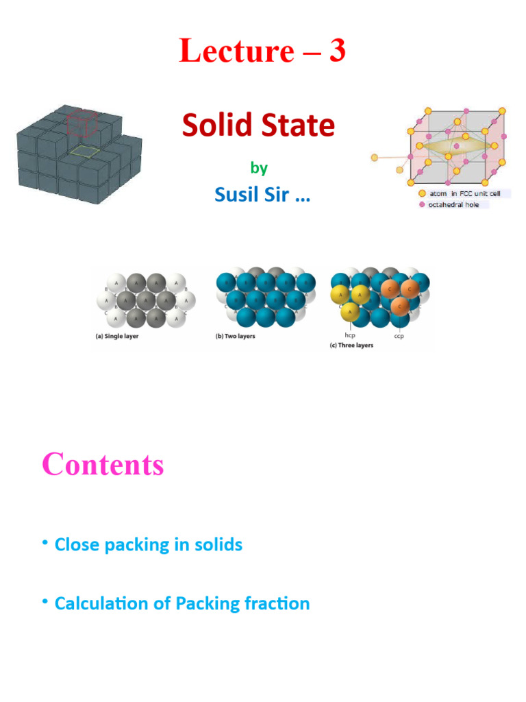 Solid state lecture 3 1 pdf crystal structure materials