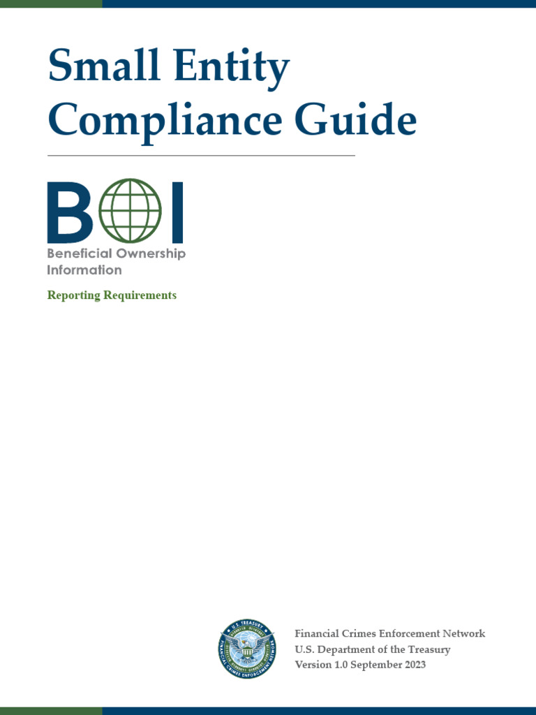 BOI Small Compliance Guide FINAL Sept 508C | PDF | Securities (Finance ...