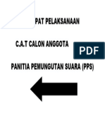 Tempat Pelaksanaan C.A.T Calon Anggota Panitia Pemungutan Suara (PPS)