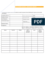 Corporate Internet Banking Application Form