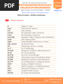 Electronics Abbreviations
