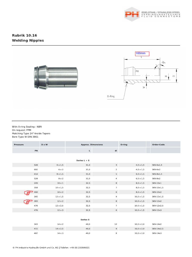 SKV Welding Nipples PDF