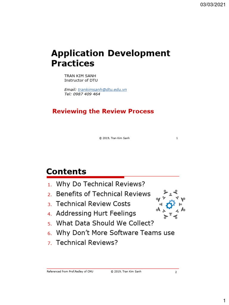 Technical Review Practices in Software Development | PDF | Unit Testing ...