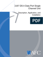 SCU57 DS-0 Data Port Single Channel Unit: Description, Application, and Installation