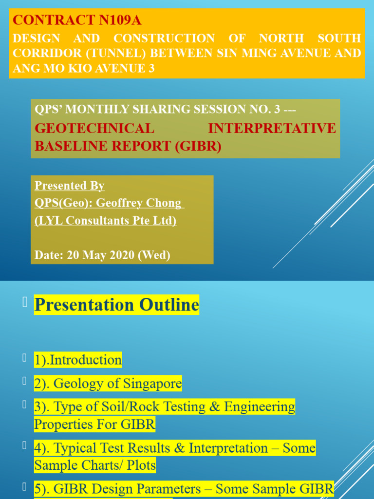 North-South Corridor Tunnel GIBR | PDF | Sedimentary Rock | Silt