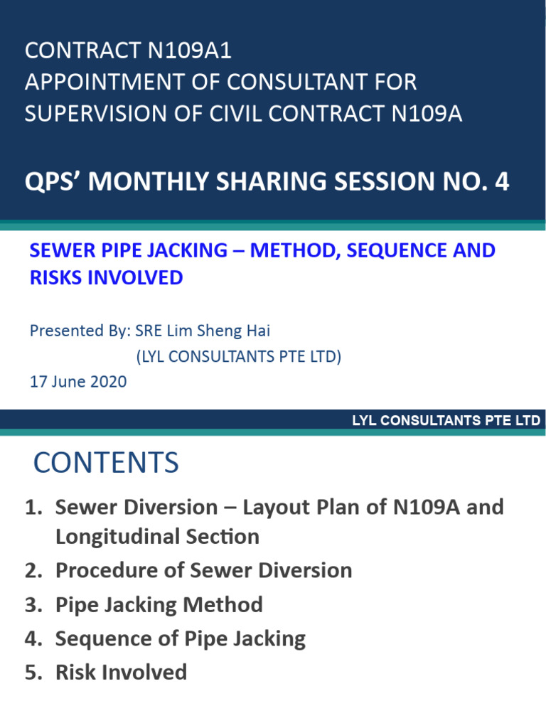 Sewer Pipe Jacking Methodology & Risks | PDF | Civil Engineering