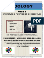 Unit I Structure and Function of Biomolecules Nep 2020