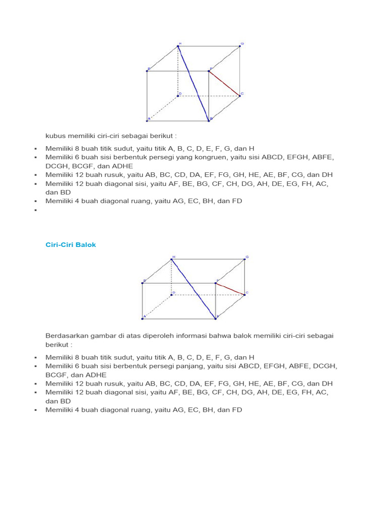 Kubus Memiliki Ciri | PDF