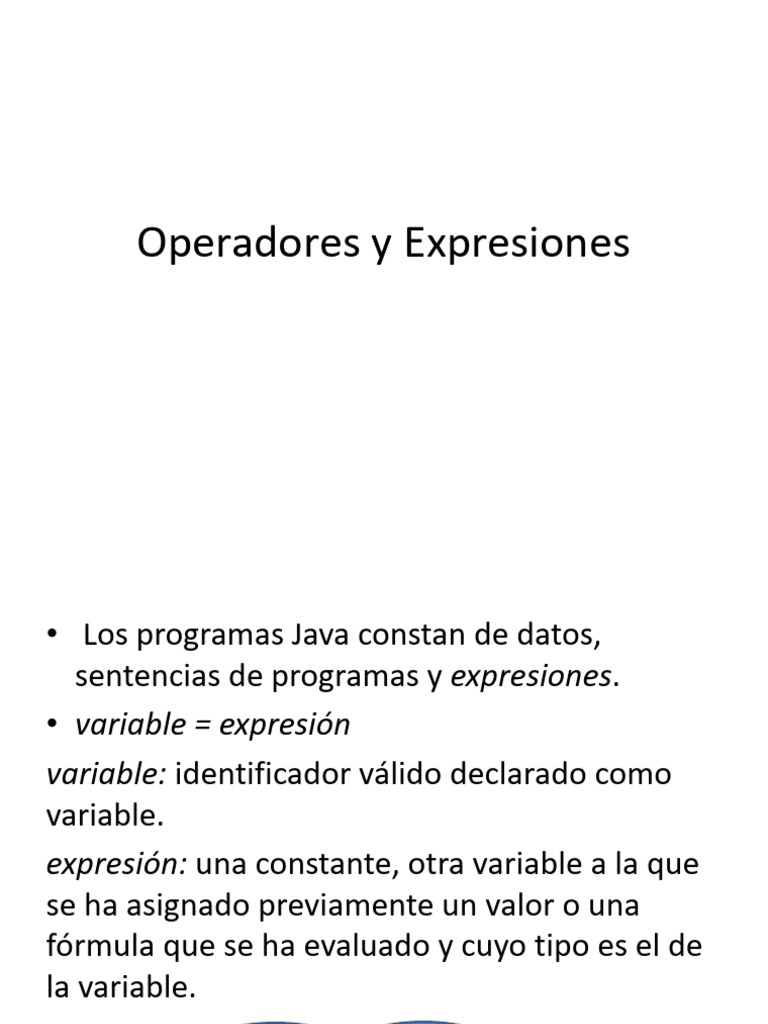 Operadores y Expresiones en Java | PDF | Multiplicación | Java ...