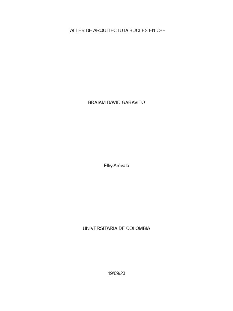 Bucles en C++: Tipos y Estructuras | PDF | Flujo de control ...