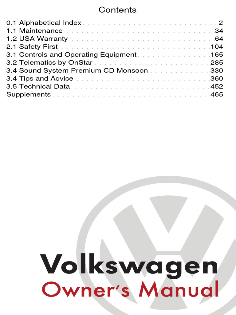 2002 VOLKSWAGEN PASSAT MANUAL intelligence overview