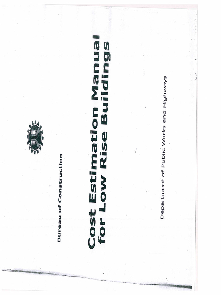 Cost Estimation Manual PDF