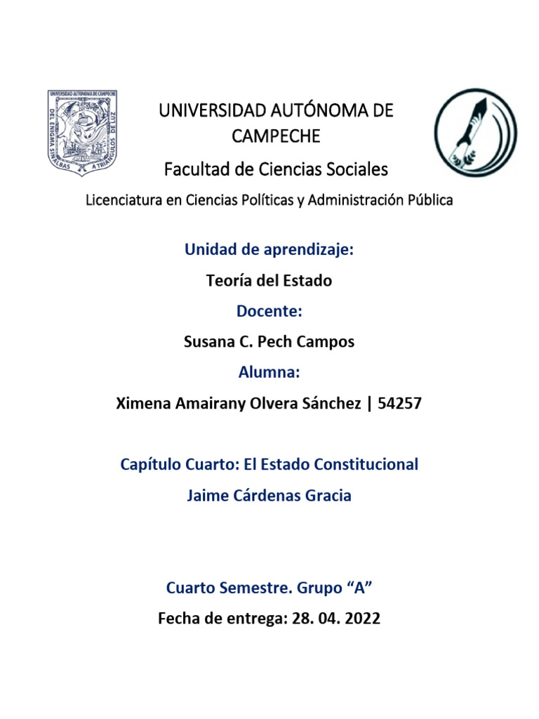 El Estado Constitucional y sus Fundamentos | PDF | Constitución ...