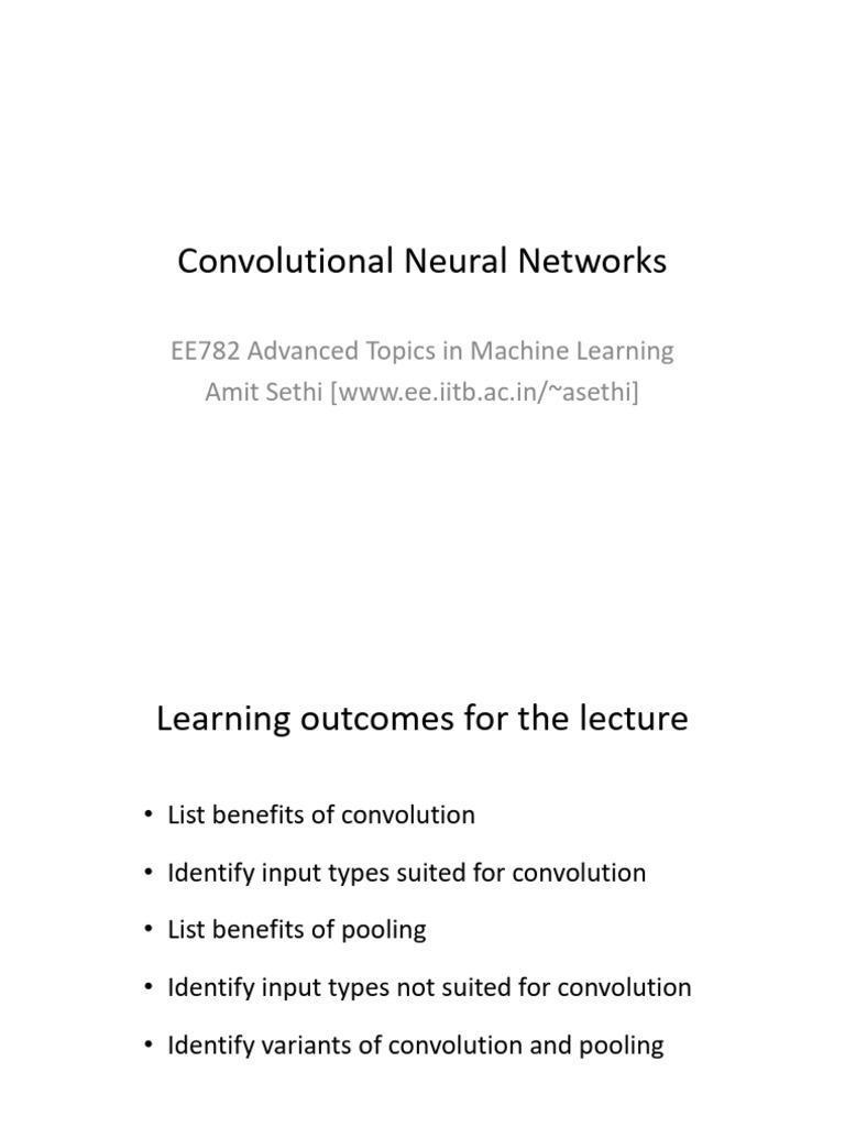 03 Convolutional Neural Networks | PDF | Image Segmentation | Cognitive ...