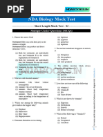 NDA Biology Minor Mock Test 02