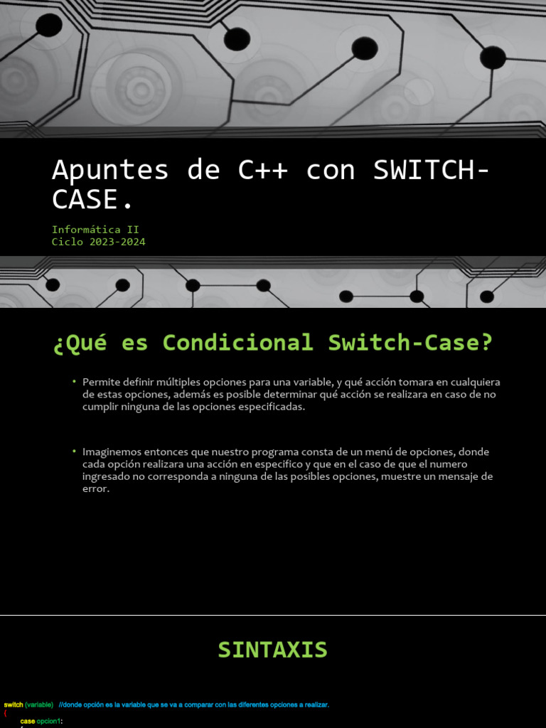 06 - Apuntes SWITCH-CASE Completo | PDF | Multiplicación | C
