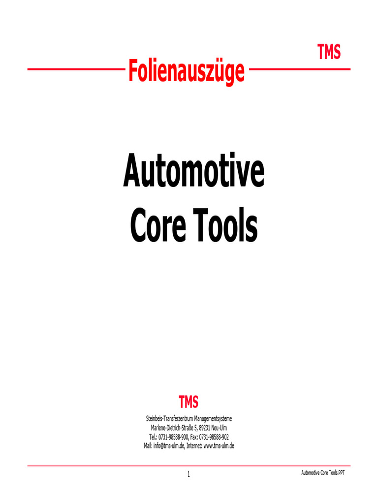 Automotive Core Tools PDF