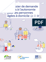 Le Dossier de Demande D'aides À L'autonomie Pour Les Personnes Âgées À Domicile