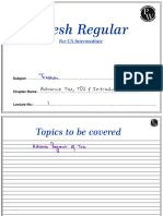 Advance Tax, TDS & Introduction To TCS 01 - Class Notes - Udesh Regular - Group 1