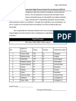 Proctorial Board Government High School Ashrait For The Session 2023