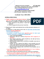 Fybcom Table Round Admission Notice 2023 24