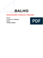 Trabalho: Educação Fisica-Trilha