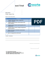 Evaluation Product Form
