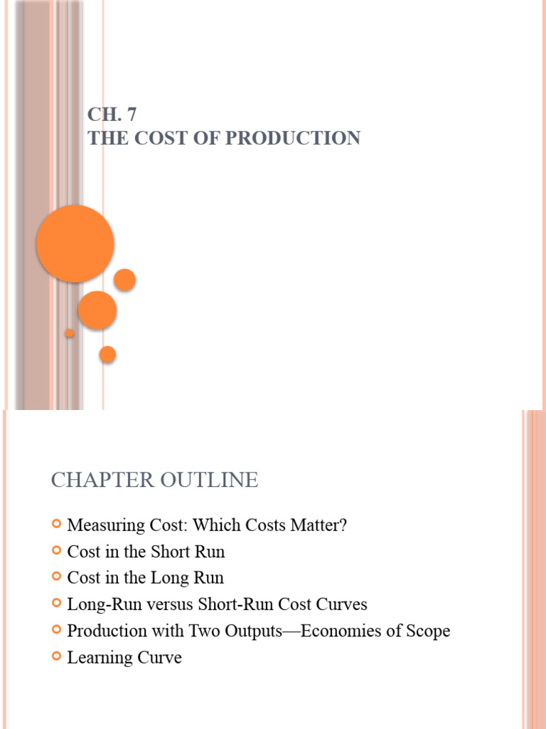 Understanding Production Costs in Economics | PDF | Average Cost ...