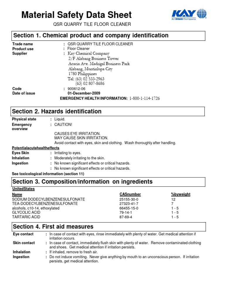 QSR QUARRY TILE FLOOR CLEANER PHILIPPINESA1philen90061206qsr