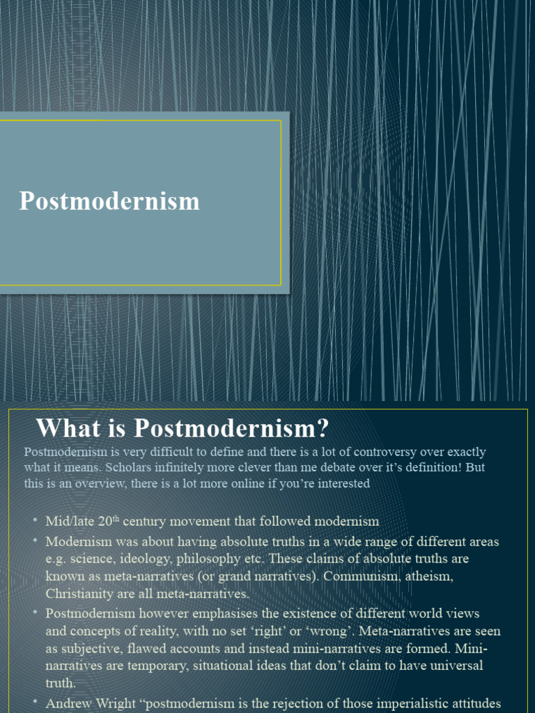 Explaining Postmodernism Pdf – Explaining Postmodernism – ITULM