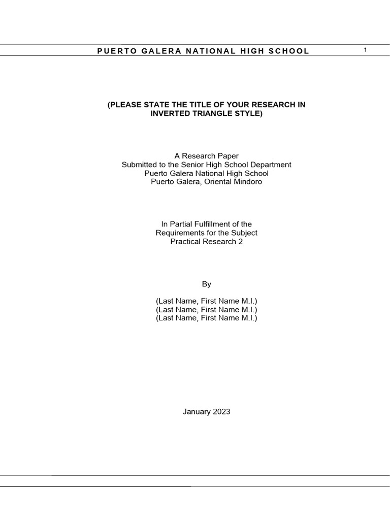 Business Research at Puerto Galera High | PDF | Data | Statistics