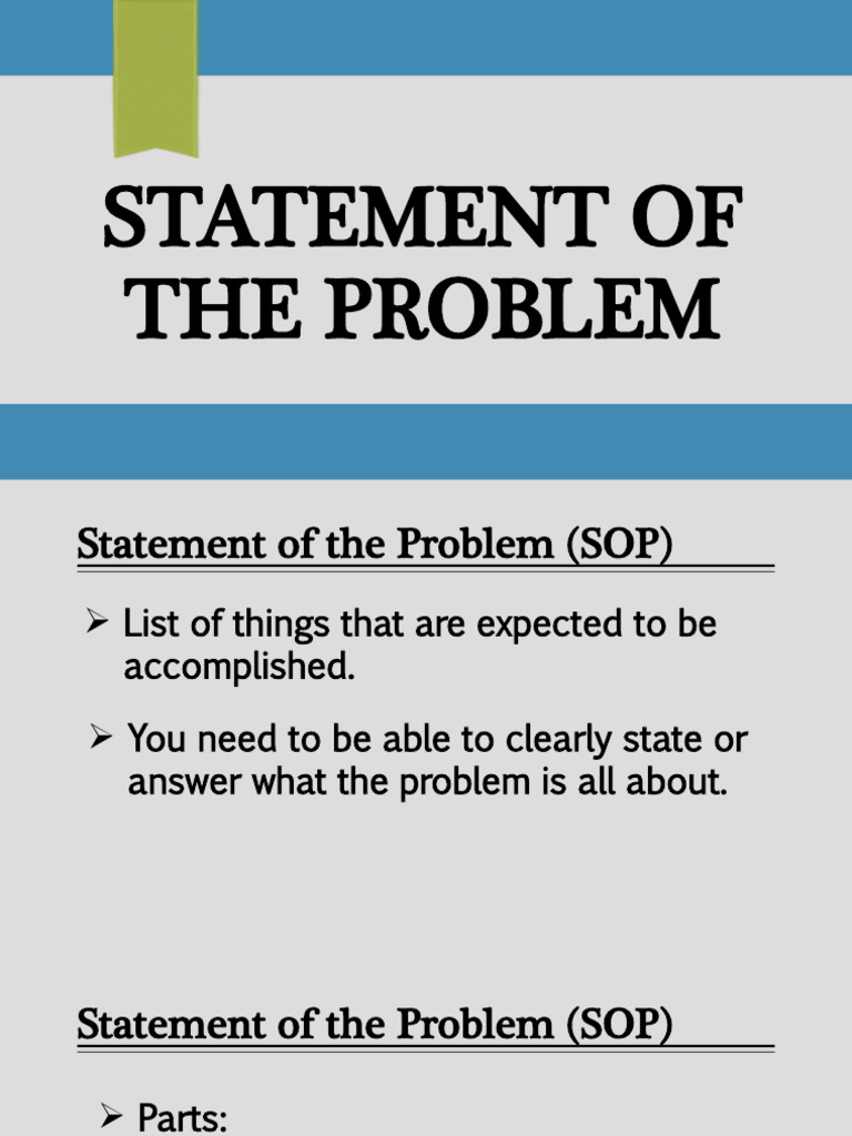 Statement of The Problem | PDF | Wellness