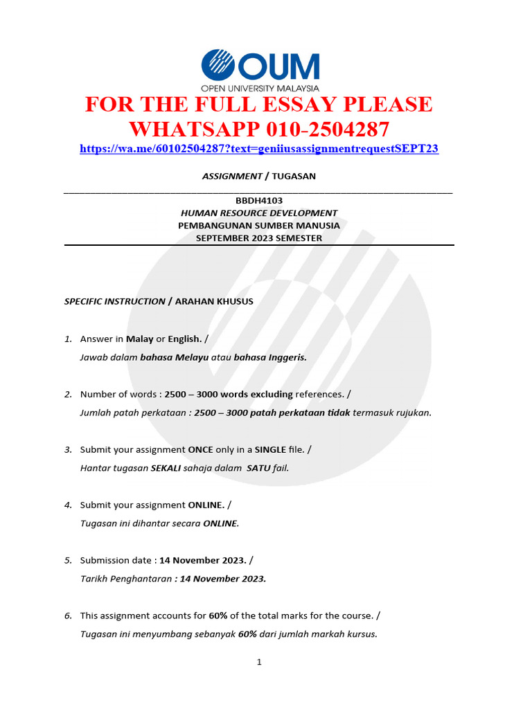 BBDH4103-Human Resource Development | PDF | Screenshot