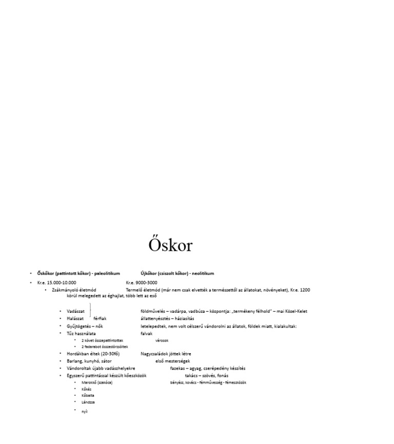 Őskor | PDF
