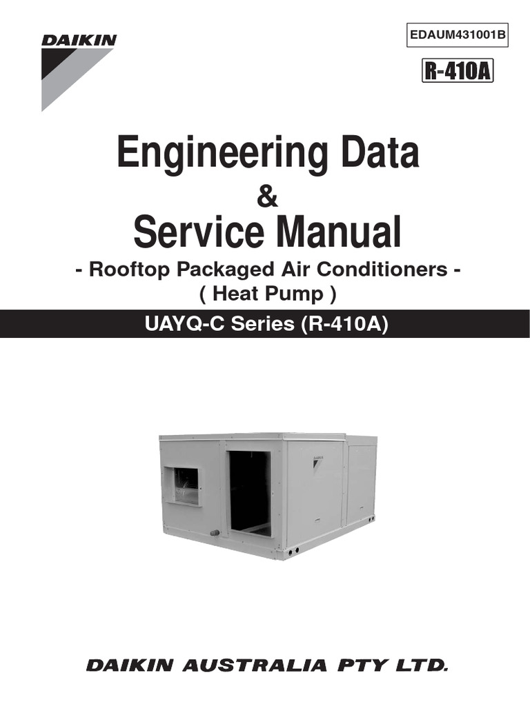 Daikin UAYQ Series Rooftop Manual | PDF | Thermostat | Air Conditioning