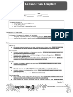 Ep2e Speaking Lesson Plan Template